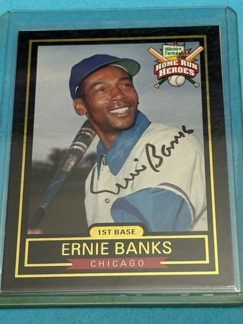 1999 Hillshire Farm Home Run Heroes Ernie Banks Autograph Cubs Auto